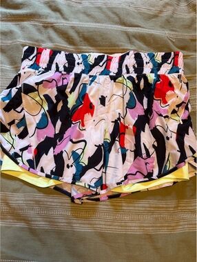 Avia Women's XL Colorful Athletic Running Shorts with Inner Liner